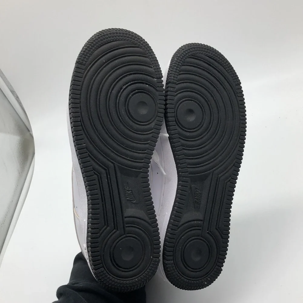 Nike Air Force 1 ESS Low (GS) White Black Sneakers DV1332 100 USED Size 5Y - Picture 6 of 16
